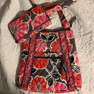 Vera Bradley crossbody and matching wallet